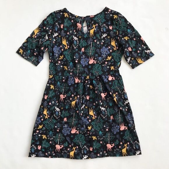 Old Navy forest animal print dress EUC S(6/7Y) - Picture 5 of 5